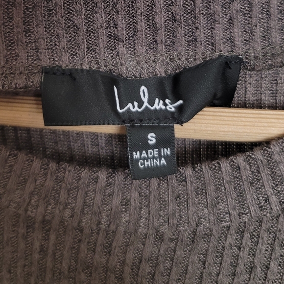 🆕️ Lulus Fit and Fair Ribbed Knit Long Sleeve Skater Dress - Picture 5 of 10